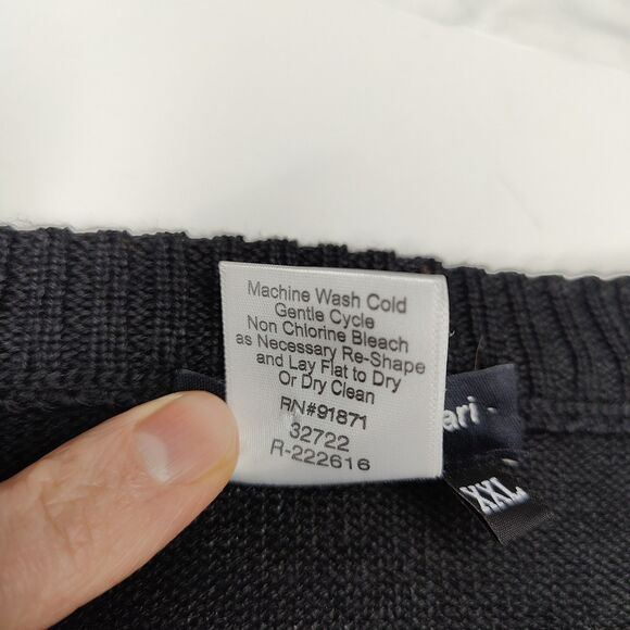 Lorenzo Tavernari Coogi Style Wool Acrylic Sweater XXL 3D Knit Cosby Red Black - Picture 5 of 6